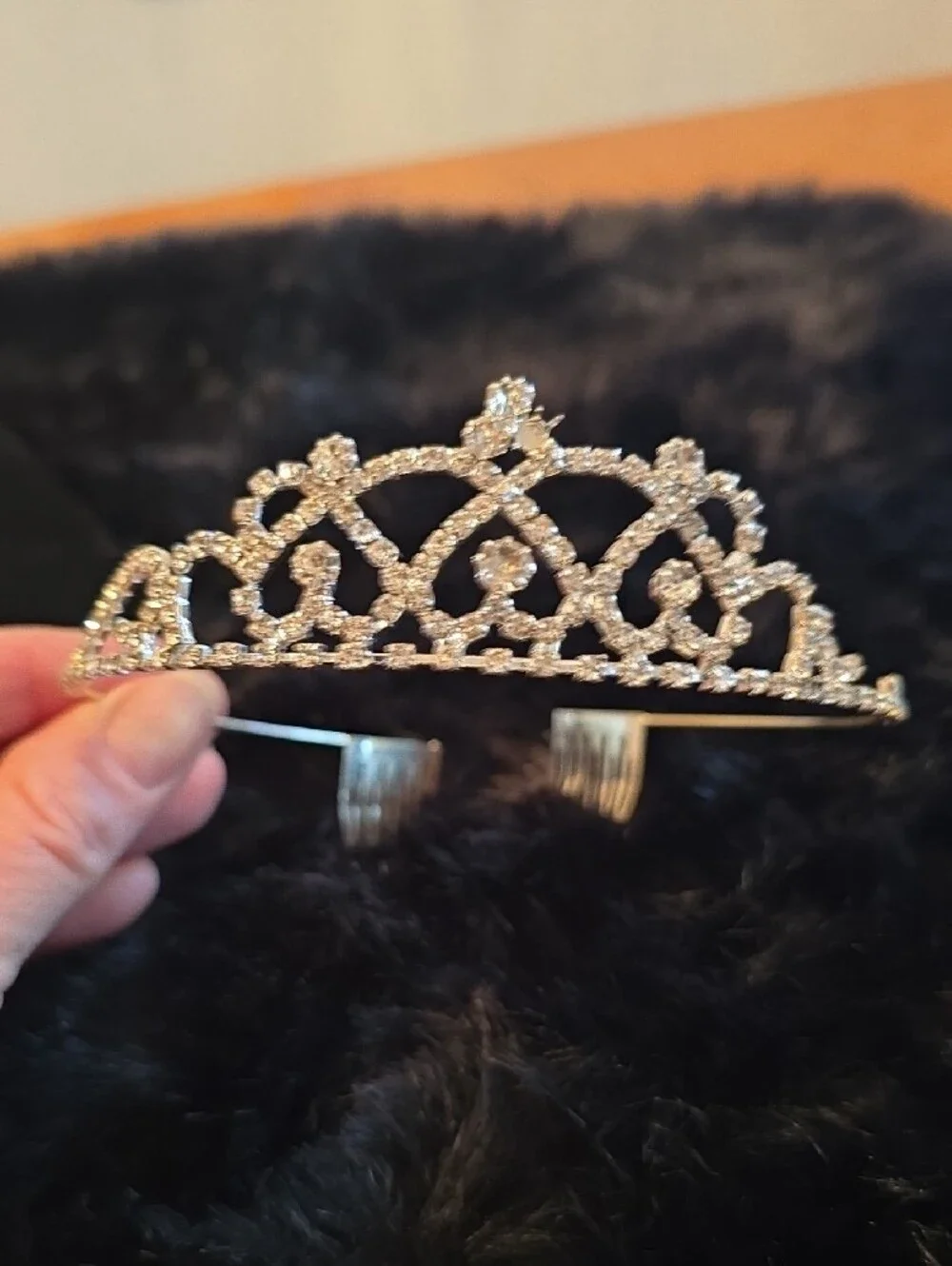 Crystal Rhinestone Tiara Headband - Clear Stones